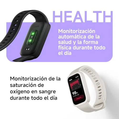XIAOMI ▫️ Smart Band 9 Active - Pulseira de atividade, autonomia de até 18 dias, ecrã TFT de 1,47" com taxa de atualização de 60 Hz, 5 ATM, aplicação Mi Fitness, Preto (Versão ES) 6