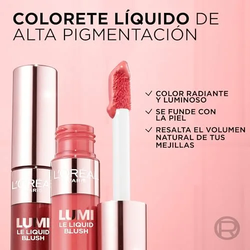 L'Oreal Paris ▫️ L'Oréal Paris Lumi Le Liquid Blush Blush Líquido, Glowy Warm Peach 3