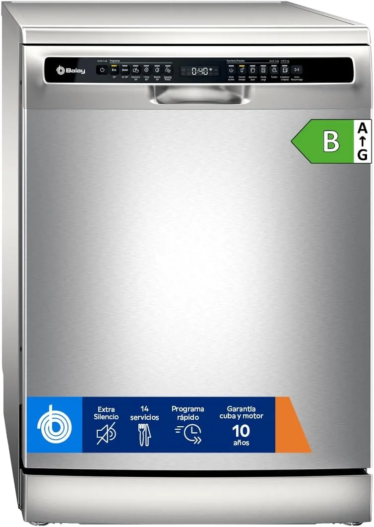 Balay ▫️ Máquina de lavar louça, 14 serviços, Silenciosa, aço inoxidável, 3VS6361IP