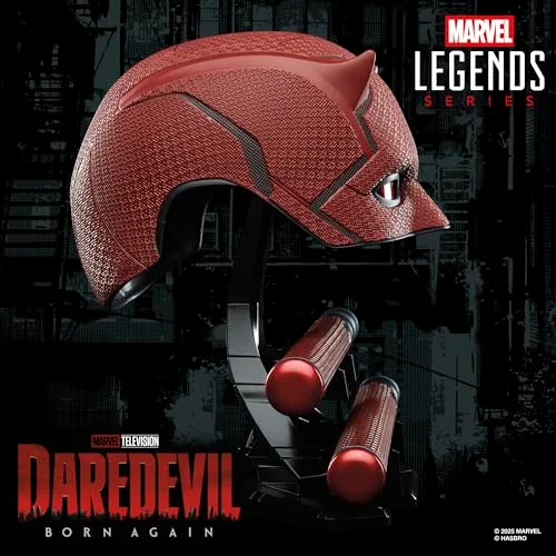 Marvel ▫️ Série Legends, Daredevil: Born Again, Máscara Premium para RPG e bastão de combate 2