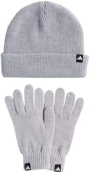 adidas ▫️ Conjunto de luvas e gorro : Gorro de malha unissexo para adulto