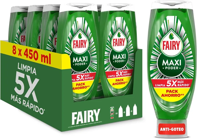 FAIRY ▫️ MaxPower Líquido para a Máquina de Lavar Louça 8 x 450 ml