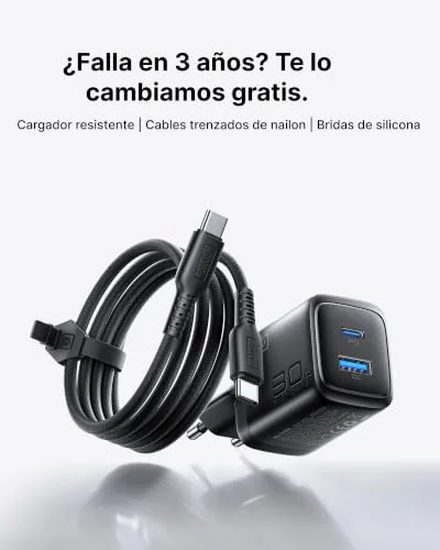 INIU ▫️ Carregador USB-C, 30 W, 1 pacote com carregador PD GaN de carregamento rápido e cabo de 60 W 4