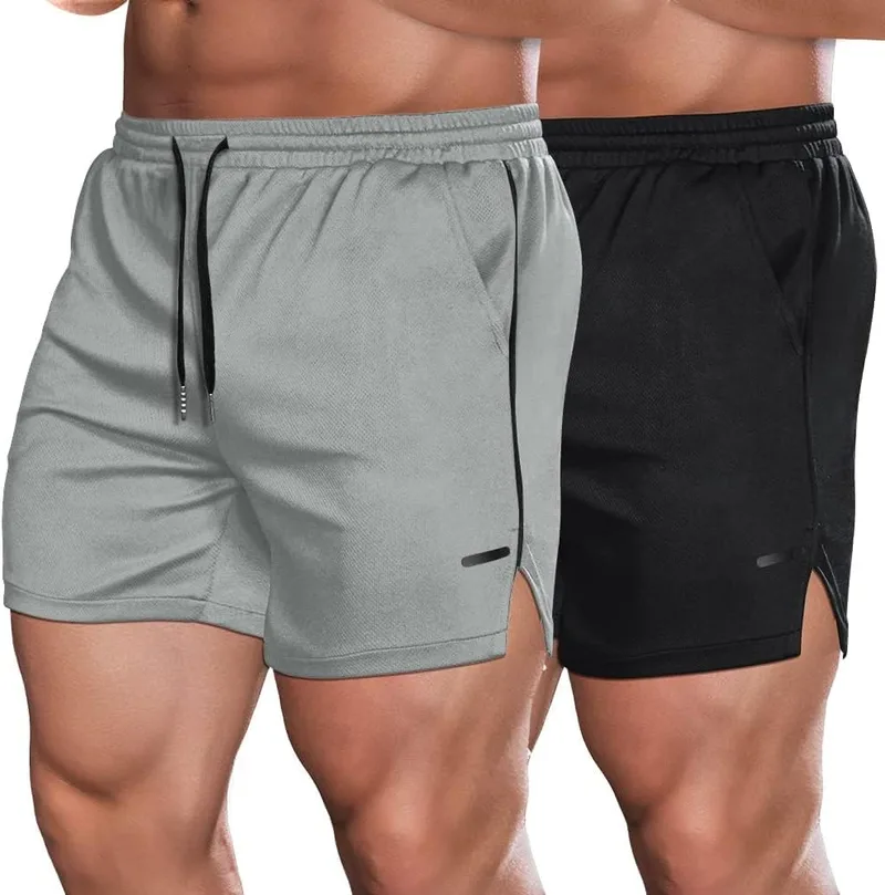 COOFANDY ▫️ Pack of 2 Calções de desporto para homem Calções de ginástica para homem Calções de corrida Calções