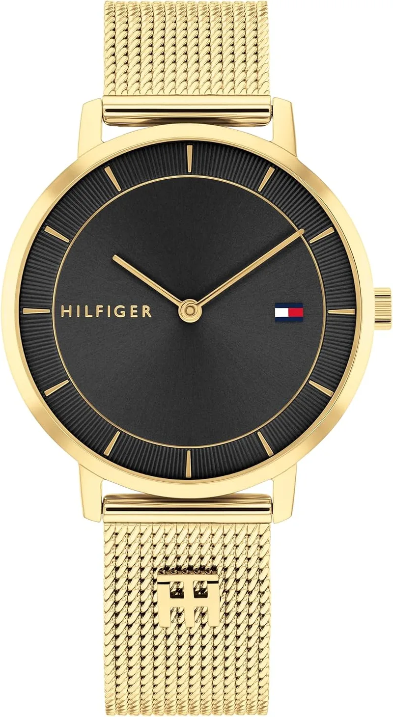 Tommy Hilfiger ▫️ Relógio analógico de quartzo para mulher, da coleção Tea, com bracelete em malha de aço inoxidável