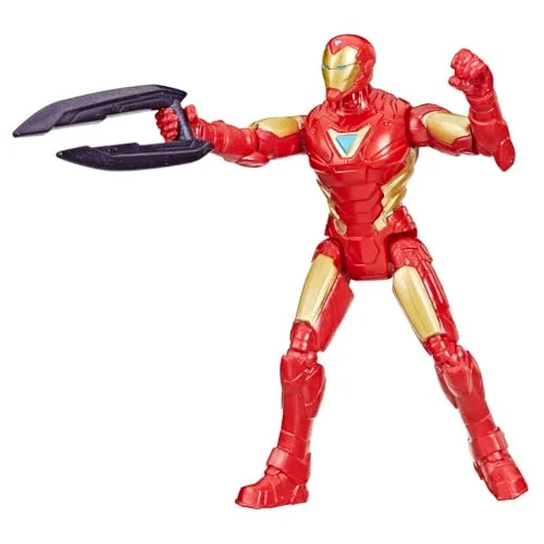 Marvel ▫️ Hasbro Angers Epic World of Action, Anti-Venom Iron Man, Figura de ação colecionável, Armadura vermelha e dourada, Acessório, Presente para meninos e meninas a partir dos 4 anos, Conjunto de ação 3