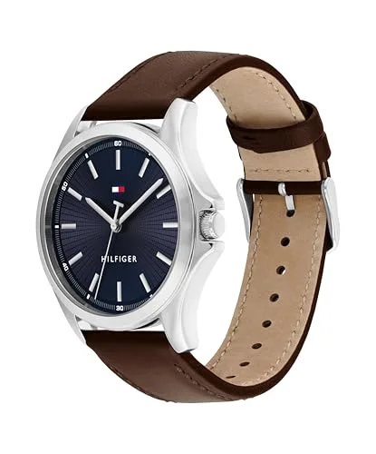 Tommy Hilfiger ▫️ Relógio analógico de quartzo para homem, modelo Bruce, com bracelete de silicone e aço inoxidável 2