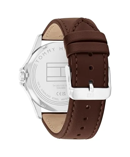 Tommy Hilfiger ▫️ Relógio analógico de quartzo para homem, modelo Bruce, com bracelete de silicone e aço inoxidável 3
