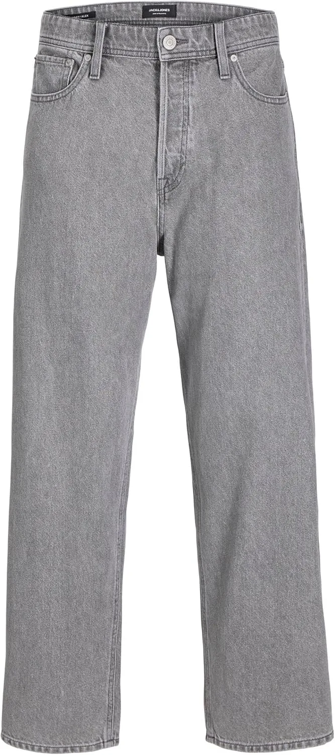 JACK & JONES ▫️ Calças Jeans Baggy Fit Masculinas Jjialex Jjoriginal Sq 067 Noos Calças Jeans Baggy Fit - Jjialex Jjoriginal Sq 067 Noos Homem