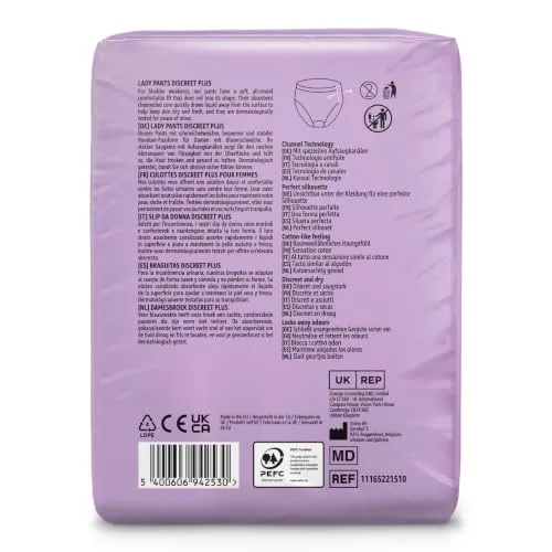 by Amazon ▫️ da Amazon Calças de senhora, tamanho médio - 40 unidades (4 embalagens de 10), preto 6