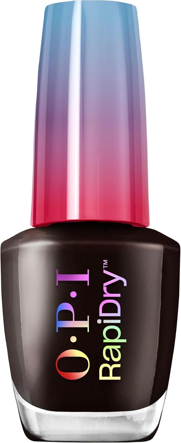 OPI ▫️ RapiDry™ - Verniz de Secagem Rápida - Sem Manchas, Sem Marcas - Verniz Vegan - Hi Speed! - Verniz para unhas castanho (9ml)