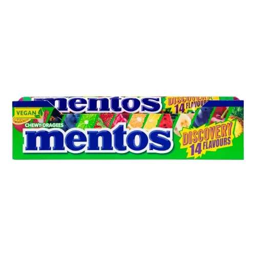 Mentos ▫️ Discovery Roll, Pastilhas para mastigar, Sabores variados, Embalagem de 20 unidades 2