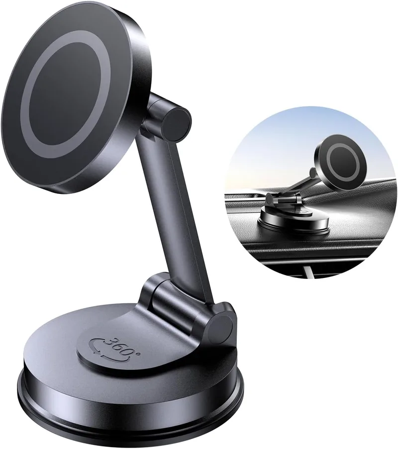 Tophot ▫️ MagSafe - Suporte magnético rotativo de 360° para automóvel, suporte magnético rotativo de 360° para telemóvel para automóvel, adesivo forte, suporte metálico robusto, compatível com iPhone