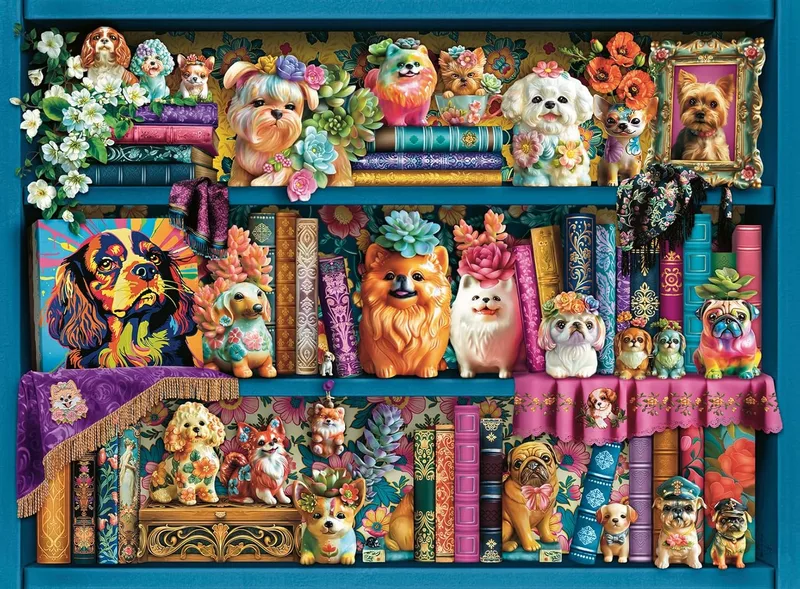 Ravensburger ▫️ Pugs de porcelana 500 peças | Puzzle 500 peças para adultos | Puzzles para adultos | Medidas 49x36cm | Ideias para presentes