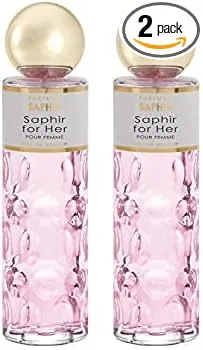 PARFUMS SAPHIR ▫️ For Her - Eau de Parfum com spray para Mulher - 200 ml (Embalagem de 2)