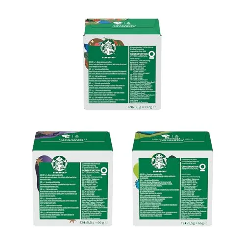 STARBUCKS ▫️ Pacote Variado de Café Preto da Nescafé Dolce Gusto, Cápsulas de Café 6 x 12 (72 Cápsulas) - Exclusivo da Amazon, Pacote Variado Black Cup (House Blend) 7