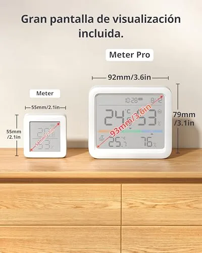 SwitchBot ▫️ Estação Meteorológica Bluetooth para Casa com Sensor Exterior Sem Fios, Monitor de Temperatura/Humidade com Data e Previsão Meteorológica, Bluetooth de 120 m, Arquivo de Dados Gratuito com Exportação 3