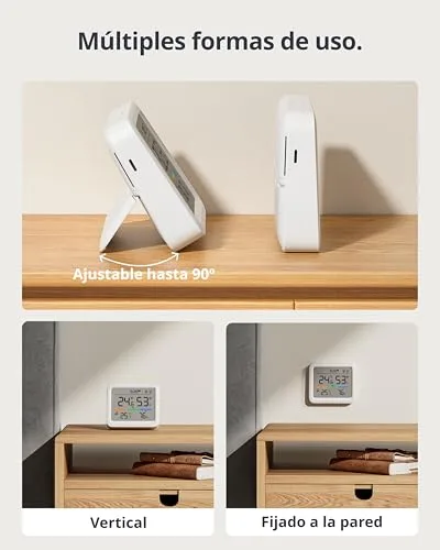 SwitchBot ▫️ Estação Meteorológica Bluetooth para Casa com Sensor Exterior Sem Fios, Monitor de Temperatura/Humidade com Data e Previsão Meteorológica, Bluetooth de 120 m, Arquivo de Dados Gratuito com Exportação 6