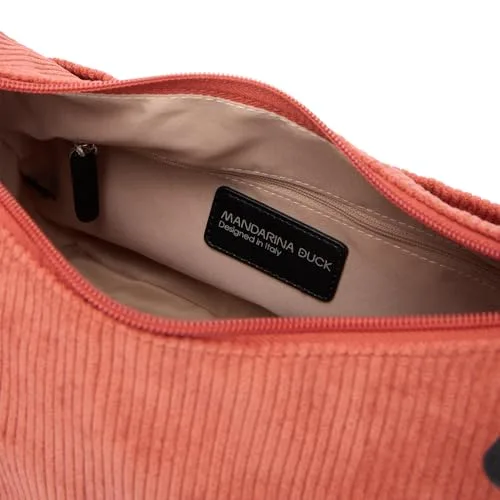 Mandarina Duck ▫️ Hunter Velvet Hobo, Mulher, Winter Rose 4