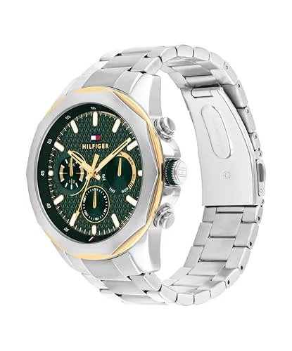 Tommy Hilfiger ▫️ Relógio analógico multifunções de quartzo para homem, com bracelete em aço inoxidável, silicone ou couro 2
