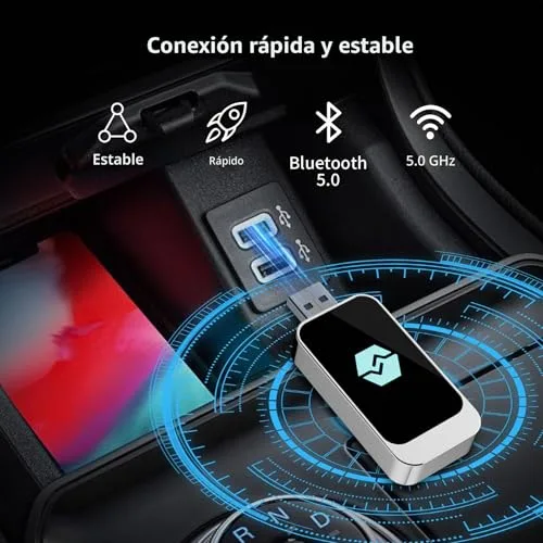 CUQI ▫️ Adaptador sem fios para CarPlay e Android Auto, converte o Android Auto/CarPlay com fios em sem fios, Type-C e USB, Plug and Play para iOS 10+/Android 11+ 3