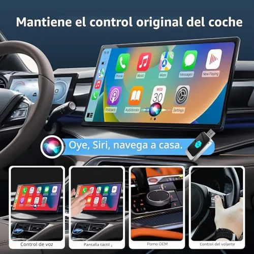 CUQI ▫️ Adaptador sem fios para CarPlay e Android Auto, converte o Android Auto/CarPlay com fios em sem fios, Type-C e USB, Plug and Play para iOS 10+/Android 11+ 5