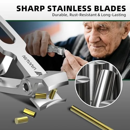 VANWIN ▫️ Cortadores de unhas para idosos, unhas grossas, cortadores de unhas grandes para homens com abertura ampla, cortadores de unhas encravadas resistentes com cabo comprido, cortador de unhas inclinado e afiado 6