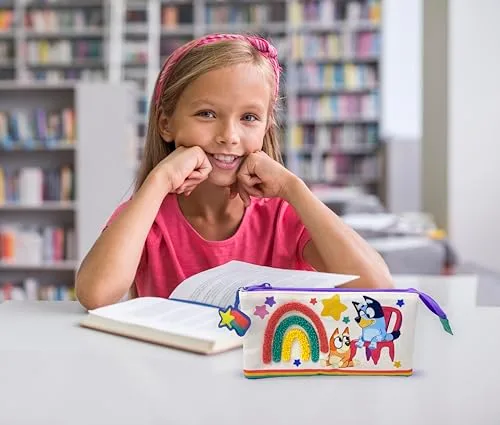 CYPBRANDS ▫️ CyP Brands - Bluey, Estojo, Porta-tudo, Material escolar, Pré-escolar, Arco-íris, Multicolorido, Produto oficial 5