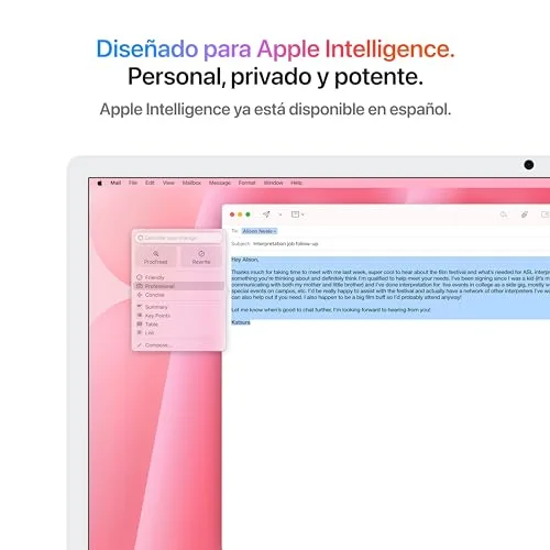 Apple ▫️ Computador de secretária iMac «tudo-em-um» com chip M4, CPU e GPU de 10 núcleos: concebido para Intelligence, ecrã Retina de 24″, 16 GB de memória unificada, SSD de 512 GB – Rosa 3