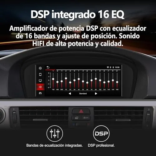 LXKLSZ ▫️ Ecrã para CIC 3/5 Série E60/E61/E90/E91/E92/E93 (2008-2013) Rádio CarPlay/Android Auto para automóvel, ecrã tátil HD de 8,8 polegadas 2