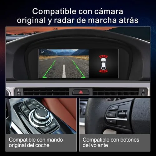 LXKLSZ ▫️ Ecrã para CIC 3/5 Série E60/E61/E90/E91/E92/E93 (2008-2013) Rádio CarPlay/Android Auto para automóvel, ecrã tátil HD de 8,8 polegadas 5