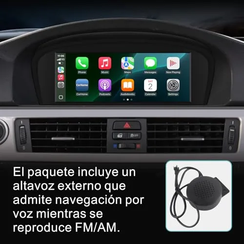 LXKLSZ ▫️ Ecrã para CIC 3/5 Série E60/E61/E90/E91/E92/E93 (2008-2013) Rádio CarPlay/Android Auto para automóvel, ecrã tátil HD de 8,8 polegadas 6