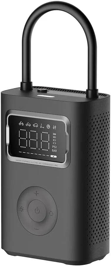 XIAOMI ▫️ Compressor de ar elétrico portátil 2 Pro, bateria de 2500 mAh, 5 modos, 150 PSI, desligamento automático, ecrã digital e luz LED, USB-C - Ideal para carro, bicicleta, moto, scooter e bolas