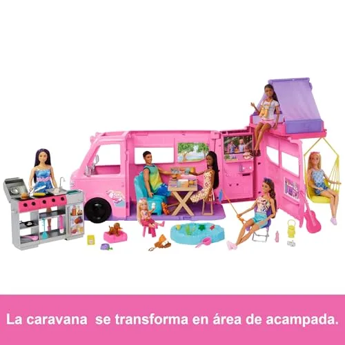 Barbie ▫️ Conjunto de brinquedos Dream Camper com acessórios de campismo 2