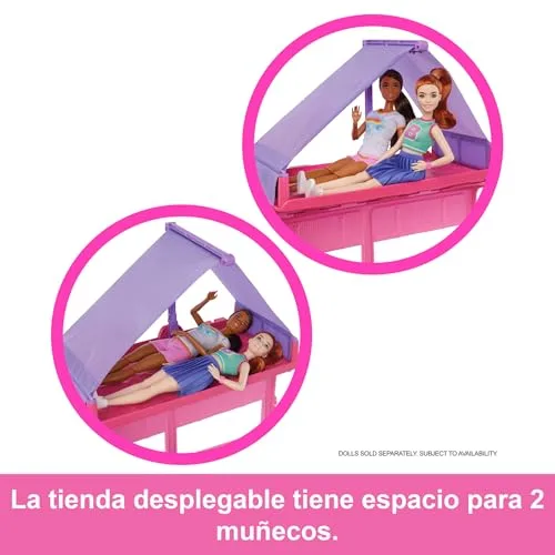 Barbie ▫️ Conjunto de brinquedos Dream Camper com acessórios de campismo 3