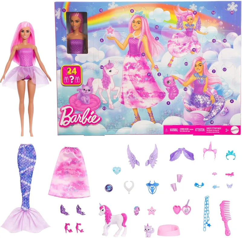Barbie ▫️ Calendário do Advento com boneca e acessórios