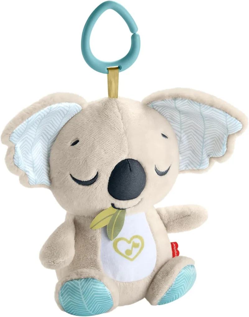 Fisher-Price ▫️ Koala Stroller Koala Stroller Baby Toy, altifalante portátil de pelúcia com ruído branco e música, para recém-nascidos a partir dos 0 meses, JBD65