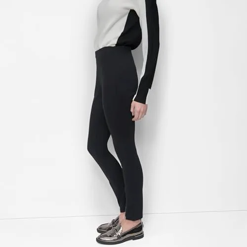 DKNY ▫️ Calças para mulher com detalhe de fecho, preto, M 3