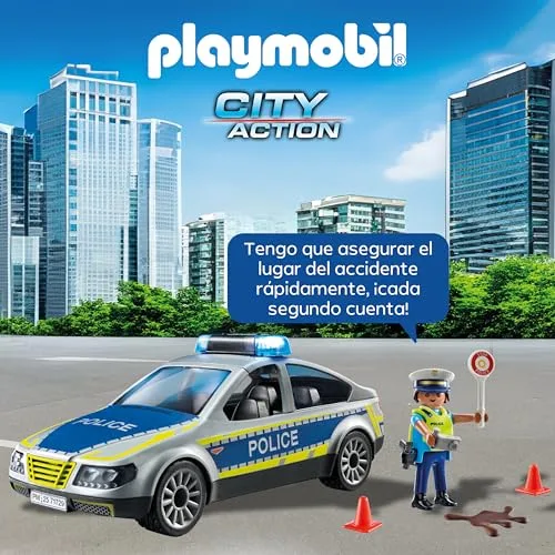 PLAYMOBIL ▫️ Action Heroes | Patrulha Policial | Carro da Polícia | Carro de brincar | Brinquedo para meninos e meninas a partir dos 4 anos | 71729 5