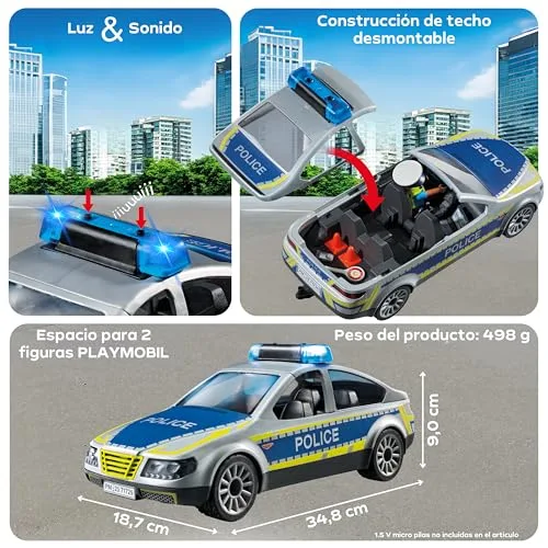PLAYMOBIL ▫️ Action Heroes | Patrulha Policial | Carro da Polícia | Carro de brincar | Brinquedo para meninos e meninas a partir dos 4 anos | 71729 6