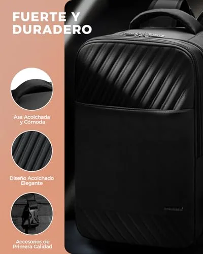 Lekespring ▫️ Mochila de viagem para bagagem de mão de avião para mulher 40x20x25 (20 L), preta 6