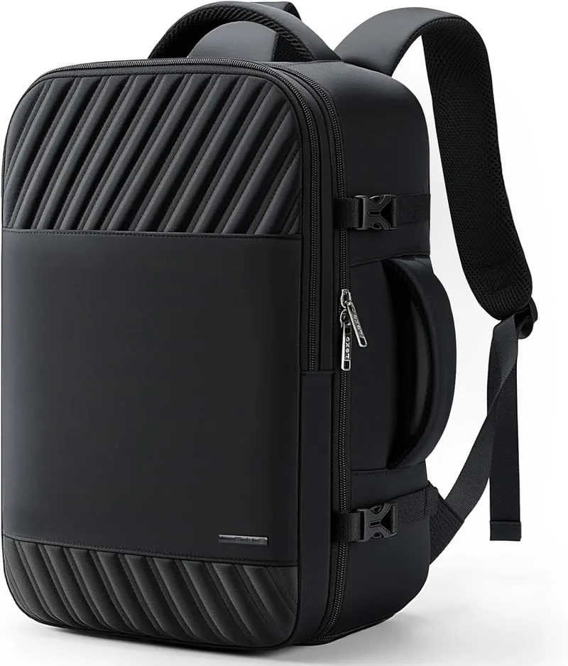 Lekespring ▫️ Mochila de viagem para bagagem de mão de avião para mulher 40x20x25 (20 L), preta