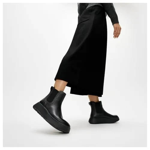 Fitflop ▫️ F-mode Stitch Warm: Botas Chelsea em pele envelhecida para mulher 2