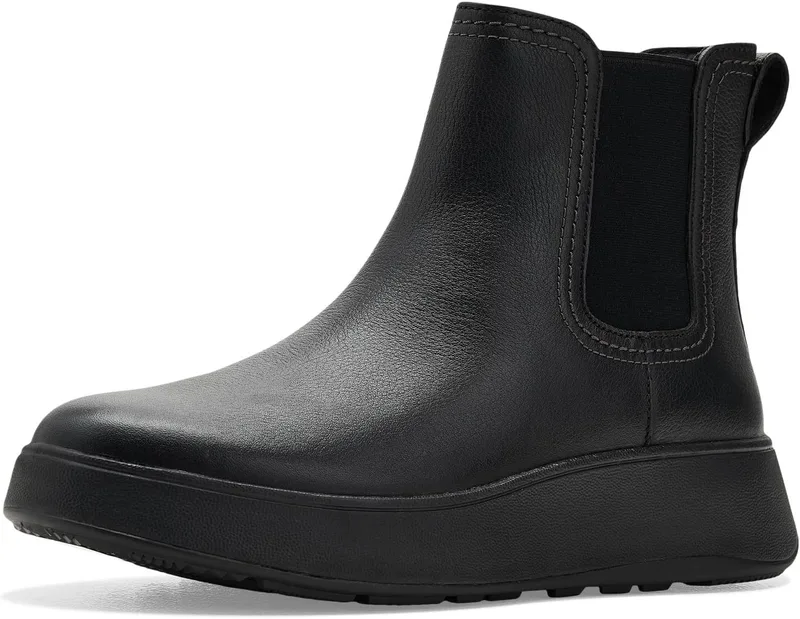 Fitflop ▫️ F-mode Stitch Warm: Botas Chelsea em pele envelhecida para mulher