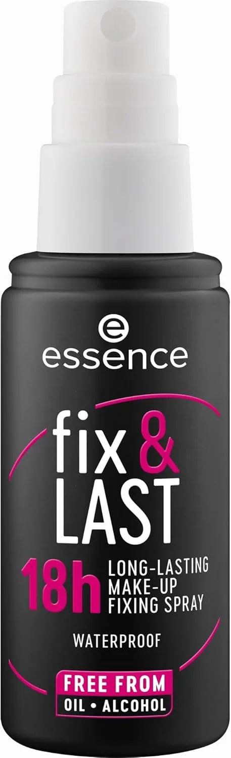 essence ▫️ LONG-LASTING MAKE-UP FIXING SPRAY fix & LAST 18h, matificante, fixação, expressão de resultados, mate (50ml)