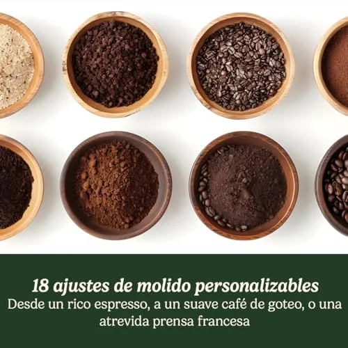 CUISINART ▫️ Moedor de café para uso doméstico, 4-18 chávenas, 8 níveis de moagem, diferentes intensidades de infusão — expresso, café frio, latte, cappuccino, cor framboesa, aço inoxidável 3