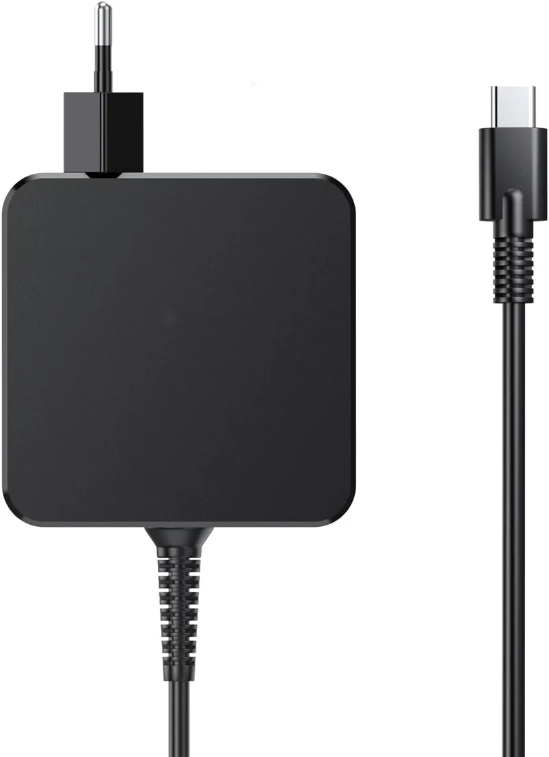 YSSTKFD ▫️ Carregador portátil USB-C de 65 W para Samsung Galaxy Book, MacBook Pro/Air, Huawei Matebook D15 D14E; 45 W compatível com Lenovo Yoga, HP, ASUS Zenbook, Xiaomi Air; carregador de carregamento rápido tipo C para computador e adaptador