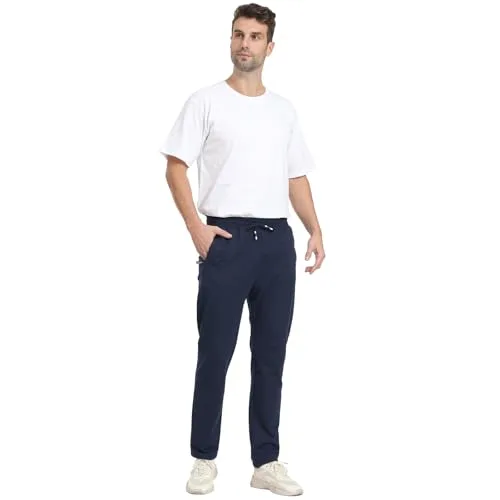 JustSun ▫️ Calças de fato de treino para homem, de algodão, desportivas 4