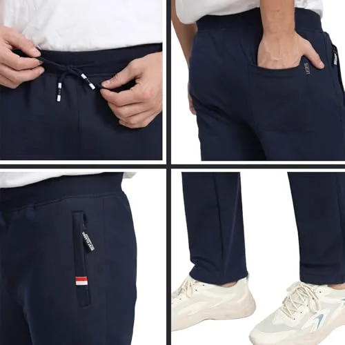 JustSun ▫️ Calças de fato de treino para homem, de algodão, desportivas 6