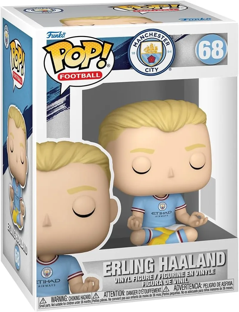 Funko ▫️ Pop! Futebol: Manchester City FC - Erling Haaland (Celebration) | Produtos oficiais de desporto - Figura de vinil colecionável para decoração - Presente geek de aniversário